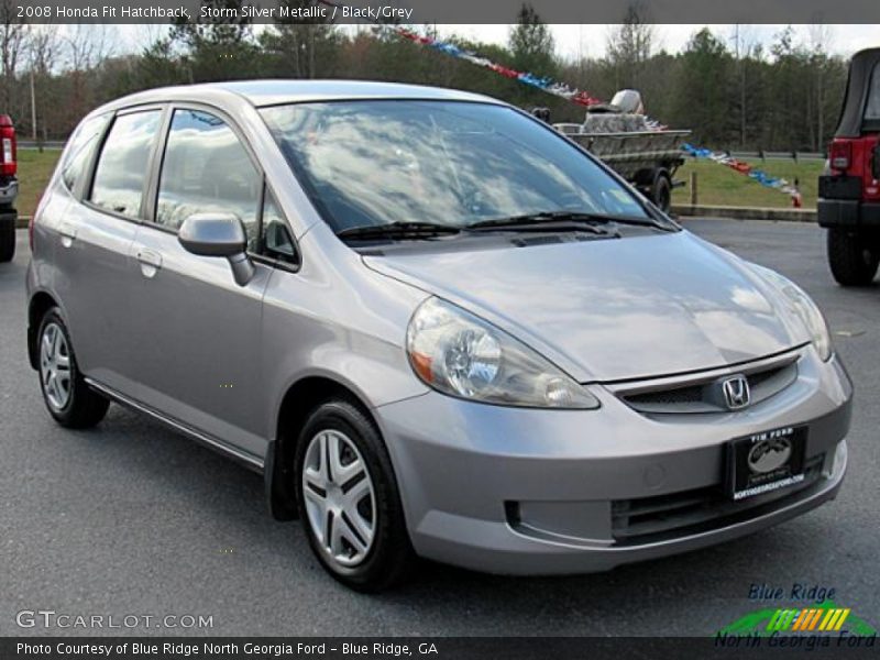 Storm Silver Metallic / Black/Grey 2008 Honda Fit Hatchback