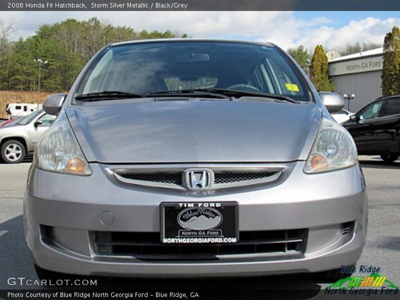 Storm Silver Metallic / Black/Grey 2008 Honda Fit Hatchback