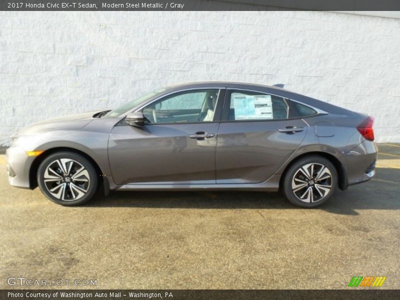 Modern Steel Metallic / Gray 2017 Honda Civic EX-T Sedan