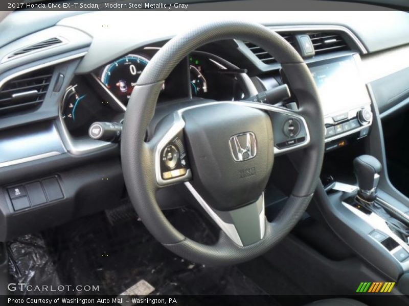 Modern Steel Metallic / Gray 2017 Honda Civic EX-T Sedan