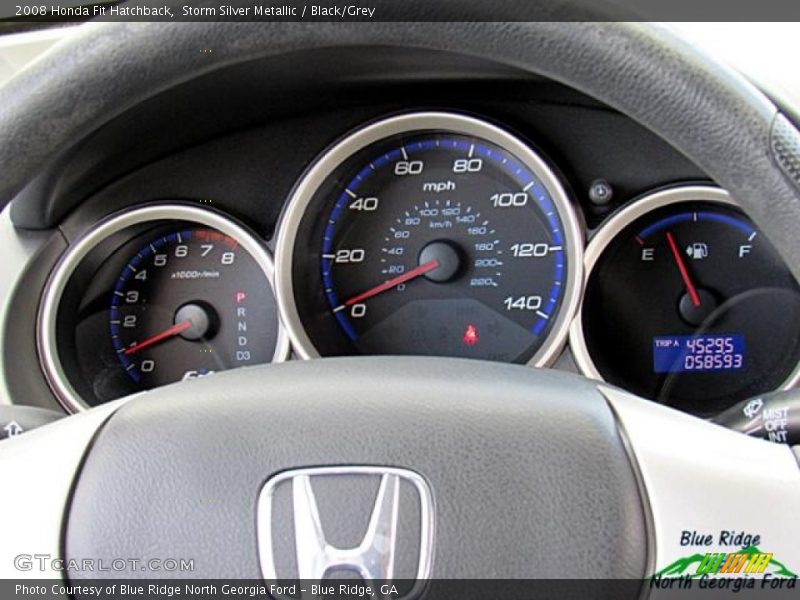 Storm Silver Metallic / Black/Grey 2008 Honda Fit Hatchback