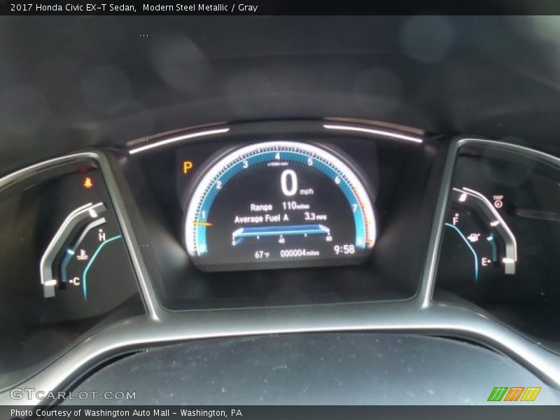 Modern Steel Metallic / Gray 2017 Honda Civic EX-T Sedan