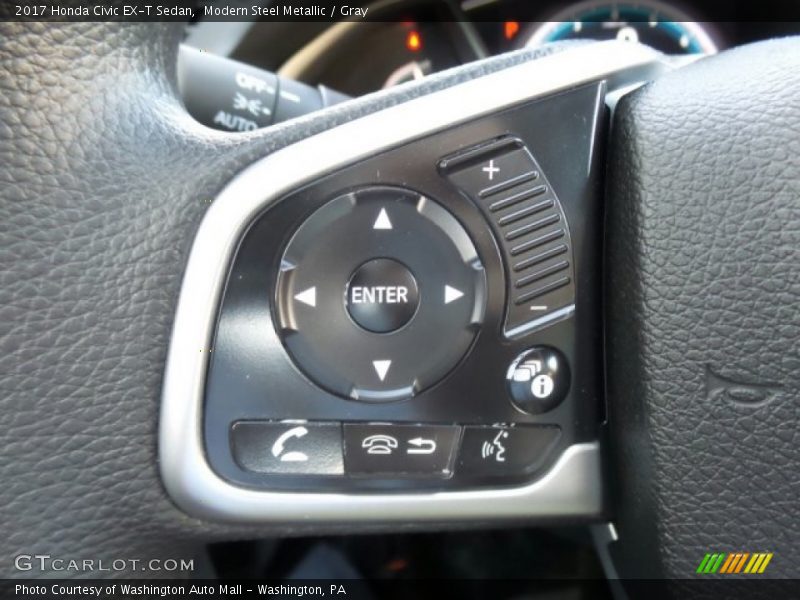 Modern Steel Metallic / Gray 2017 Honda Civic EX-T Sedan