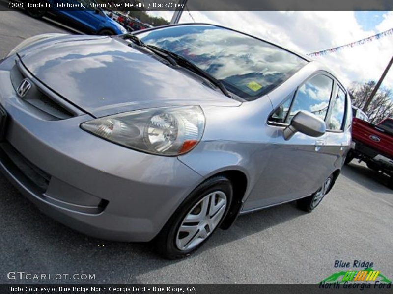 Storm Silver Metallic / Black/Grey 2008 Honda Fit Hatchback