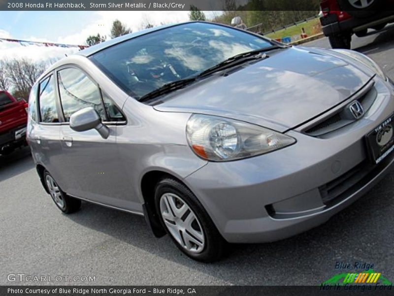 Storm Silver Metallic / Black/Grey 2008 Honda Fit Hatchback