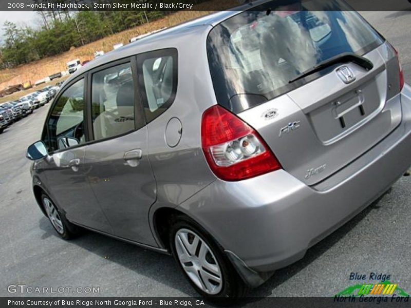 Storm Silver Metallic / Black/Grey 2008 Honda Fit Hatchback