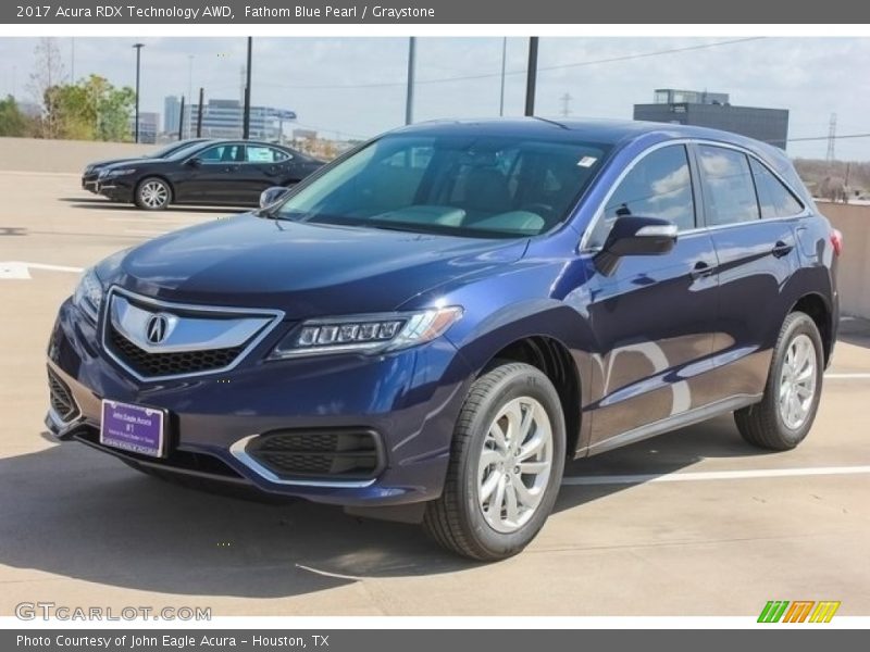 Fathom Blue Pearl / Graystone 2017 Acura RDX Technology AWD