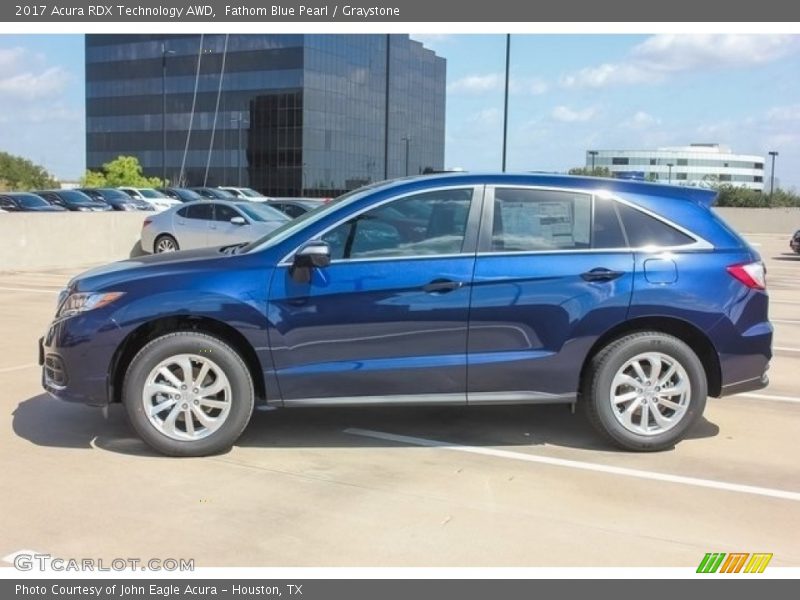 Fathom Blue Pearl / Graystone 2017 Acura RDX Technology AWD