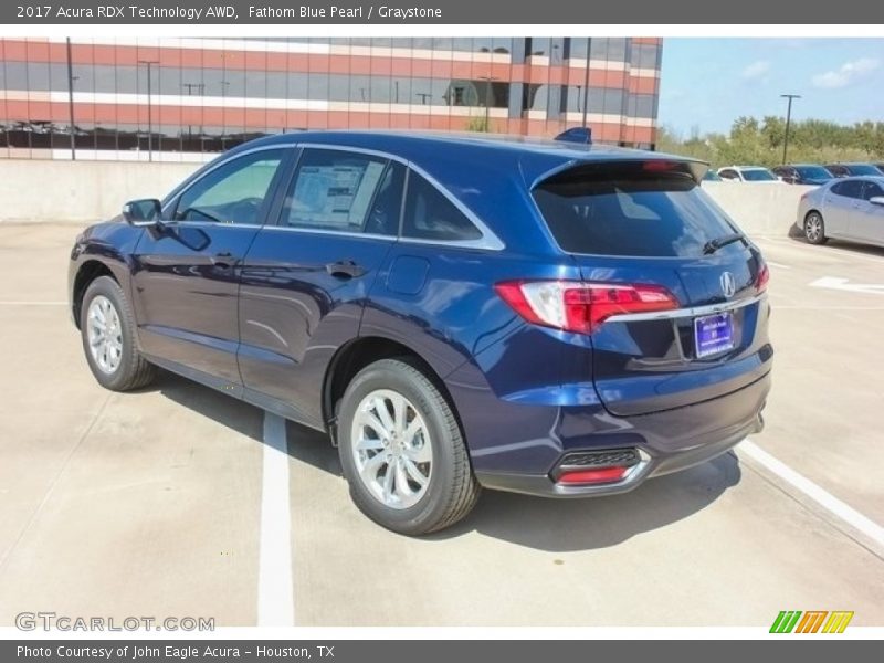 Fathom Blue Pearl / Graystone 2017 Acura RDX Technology AWD
