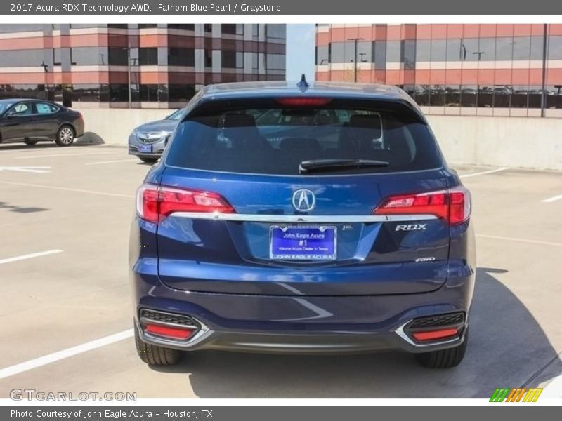 Fathom Blue Pearl / Graystone 2017 Acura RDX Technology AWD