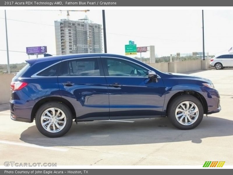 Fathom Blue Pearl / Graystone 2017 Acura RDX Technology AWD