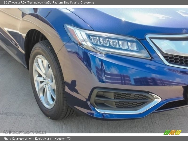 Fathom Blue Pearl / Graystone 2017 Acura RDX Technology AWD