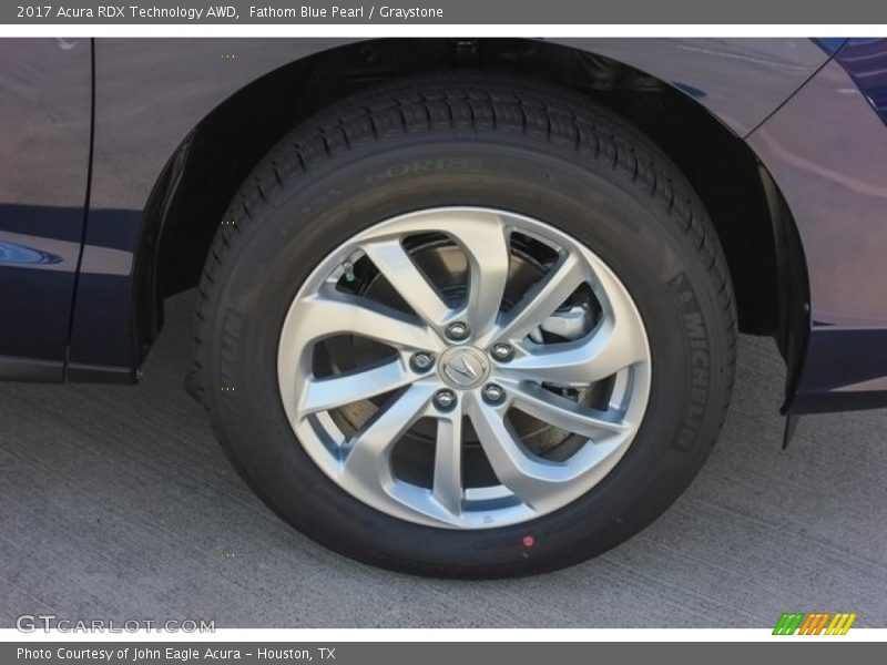 Fathom Blue Pearl / Graystone 2017 Acura RDX Technology AWD