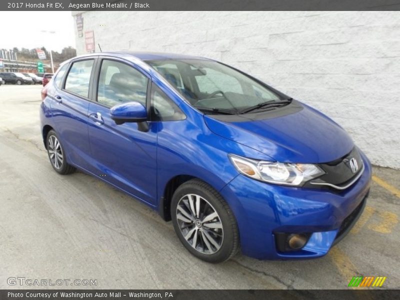 Aegean Blue Metallic / Black 2017 Honda Fit EX