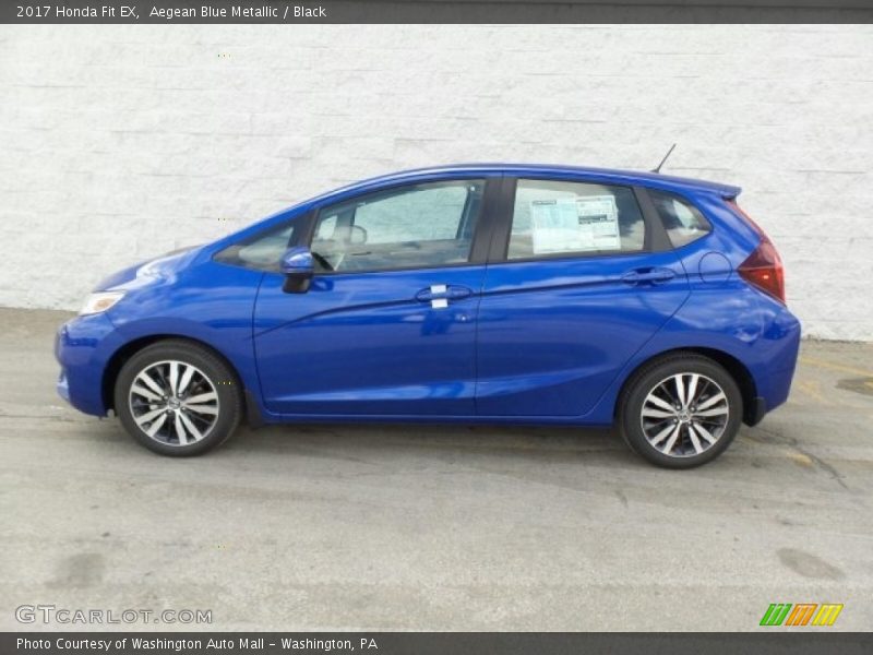 Aegean Blue Metallic / Black 2017 Honda Fit EX