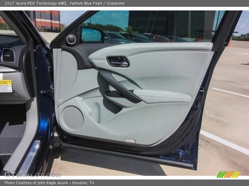 Fathom Blue Pearl / Graystone 2017 Acura RDX Technology AWD