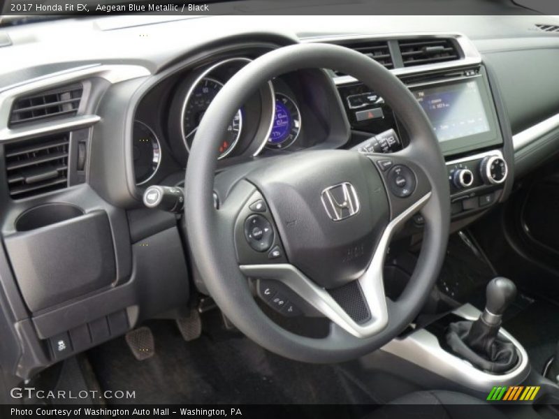 Aegean Blue Metallic / Black 2017 Honda Fit EX