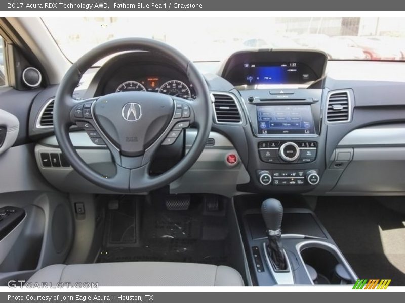 Fathom Blue Pearl / Graystone 2017 Acura RDX Technology AWD