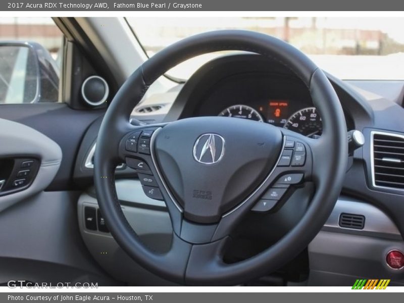 Fathom Blue Pearl / Graystone 2017 Acura RDX Technology AWD