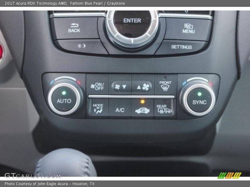 Fathom Blue Pearl / Graystone 2017 Acura RDX Technology AWD