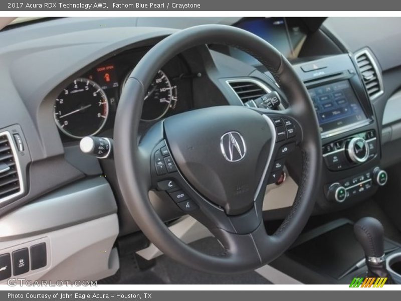Fathom Blue Pearl / Graystone 2017 Acura RDX Technology AWD