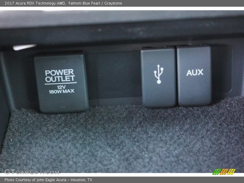 Fathom Blue Pearl / Graystone 2017 Acura RDX Technology AWD