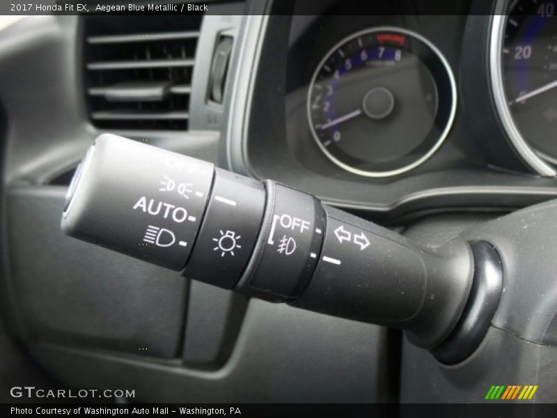 Aegean Blue Metallic / Black 2017 Honda Fit EX