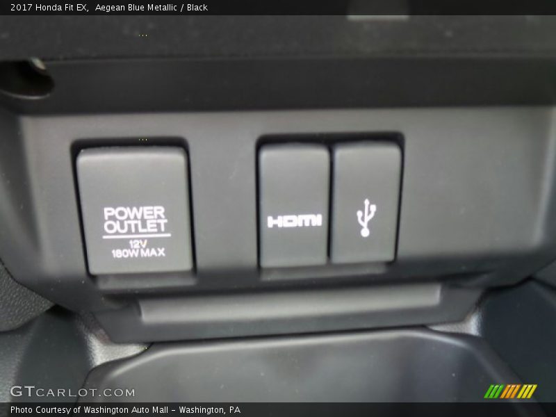 Aegean Blue Metallic / Black 2017 Honda Fit EX