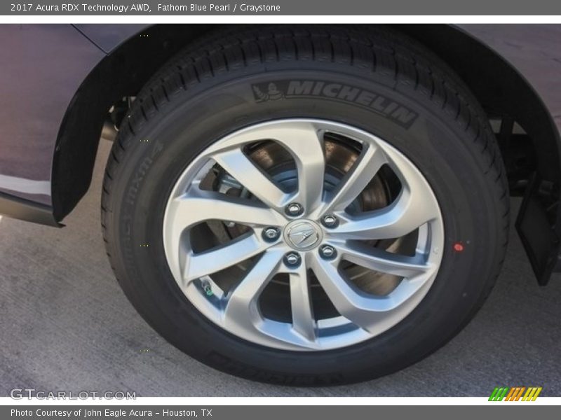 Fathom Blue Pearl / Graystone 2017 Acura RDX Technology AWD