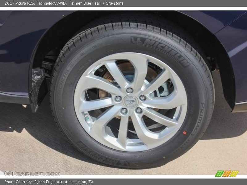 Fathom Blue Pearl / Graystone 2017 Acura RDX Technology AWD