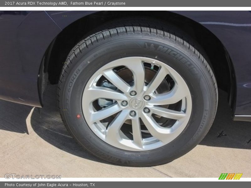 Fathom Blue Pearl / Graystone 2017 Acura RDX Technology AWD