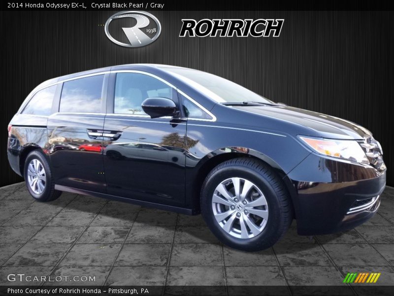 Crystal Black Pearl / Gray 2014 Honda Odyssey EX-L