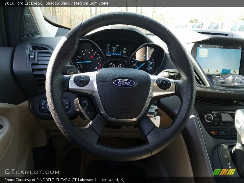 Shadow Black / Medium Light Stone 2016 Ford Escape SE