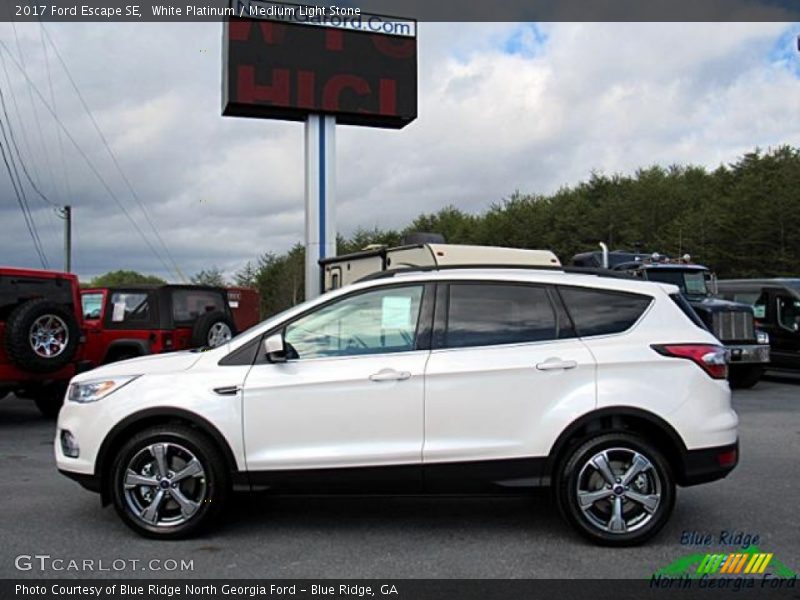 White Platinum / Medium Light Stone 2017 Ford Escape SE