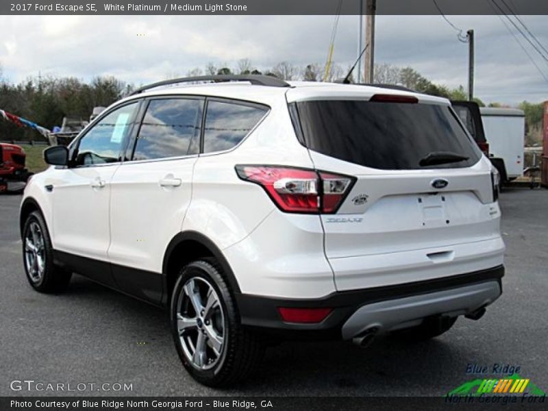 White Platinum / Medium Light Stone 2017 Ford Escape SE