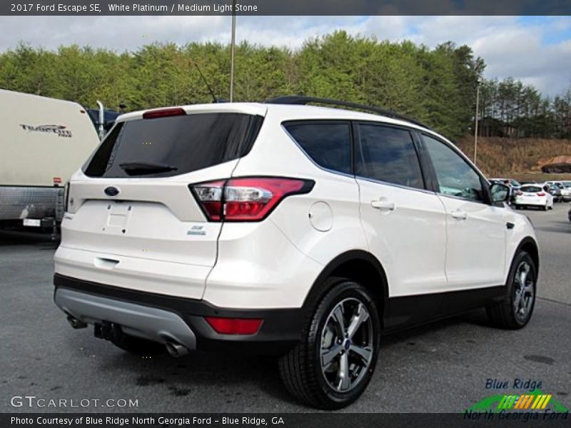 White Platinum / Medium Light Stone 2017 Ford Escape SE