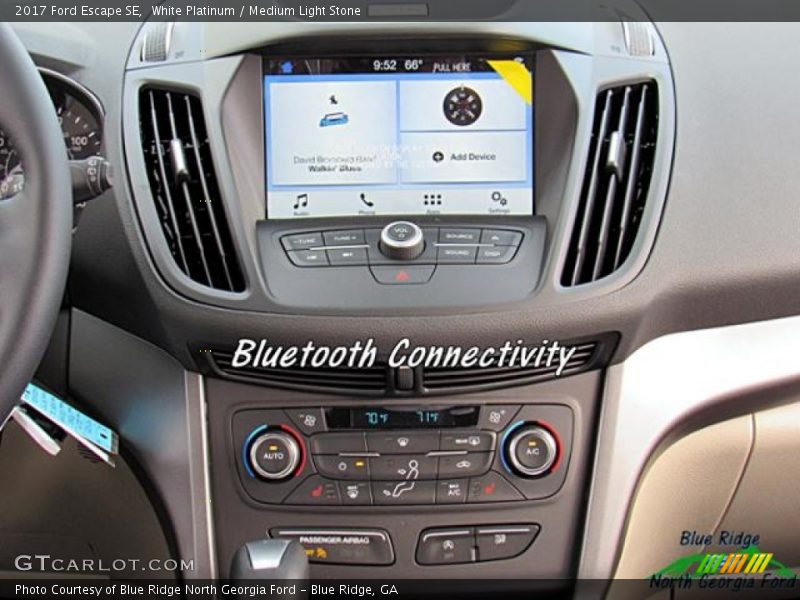 White Platinum / Medium Light Stone 2017 Ford Escape SE