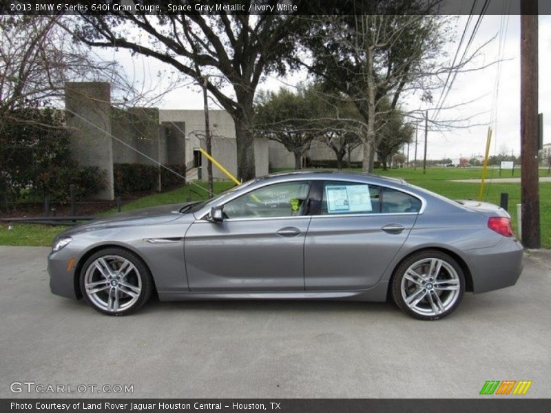 Space Gray Metallic / Ivory White 2013 BMW 6 Series 640i Gran Coupe