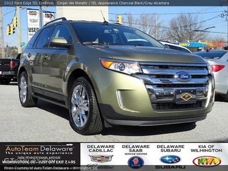 Ginger Ale Metallic / SEL Appearance Charcoal Black/Gray Alcantara 2013 Ford Edge SEL EcoBoost