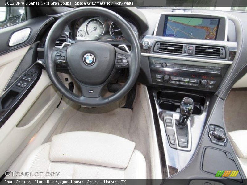 Space Gray Metallic / Ivory White 2013 BMW 6 Series 640i Gran Coupe