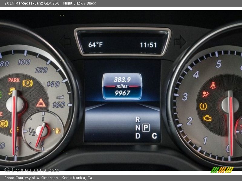 Night Black / Black 2016 Mercedes-Benz GLA 250