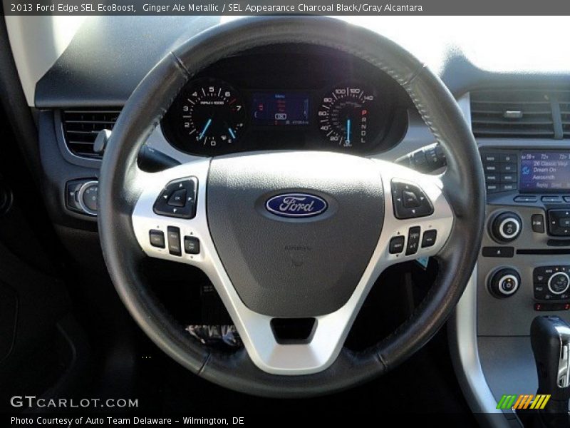 Ginger Ale Metallic / SEL Appearance Charcoal Black/Gray Alcantara 2013 Ford Edge SEL EcoBoost