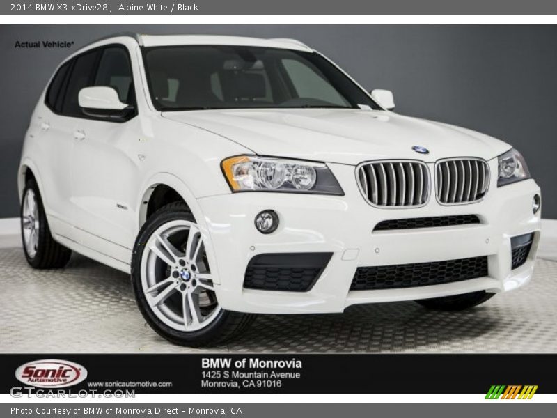 Alpine White / Black 2014 BMW X3 xDrive28i