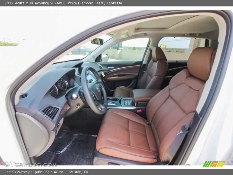 White Diamond Pearl / Espresso 2017 Acura MDX Advance SH-AWD