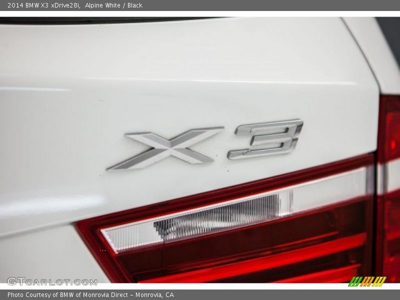 Alpine White / Black 2014 BMW X3 xDrive28i