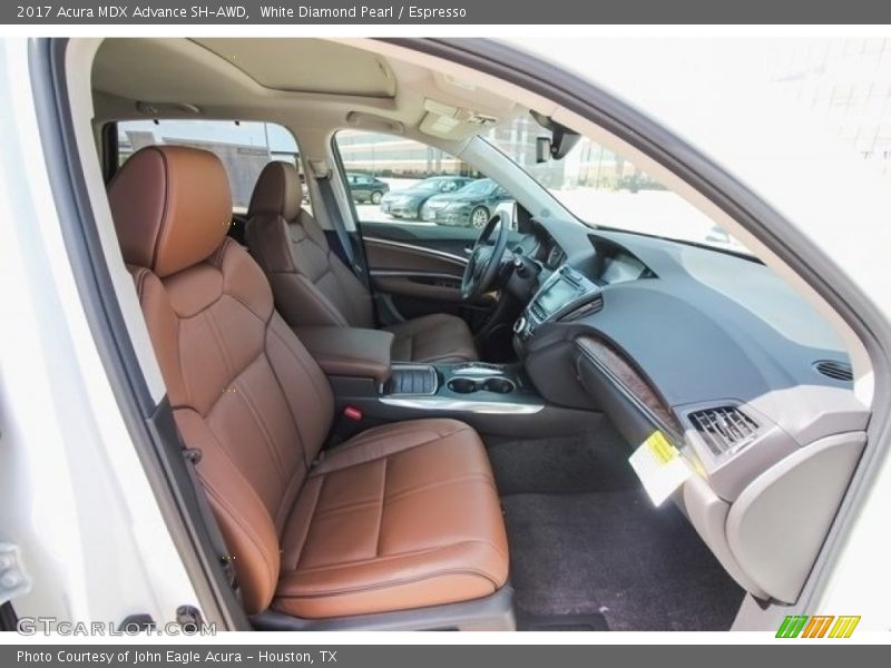 White Diamond Pearl / Espresso 2017 Acura MDX Advance SH-AWD
