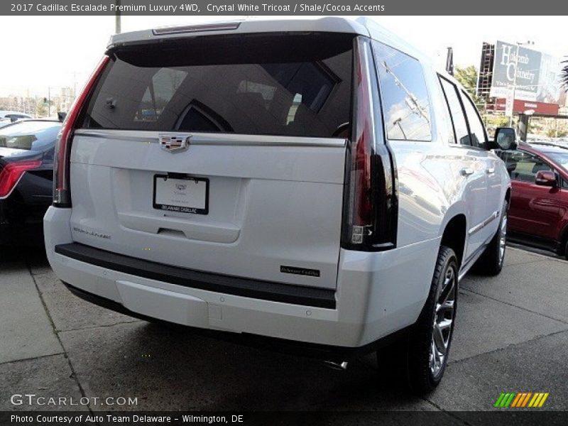 Crystal White Tricoat / Shale/Cocoa Accents 2017 Cadillac Escalade Premium Luxury 4WD