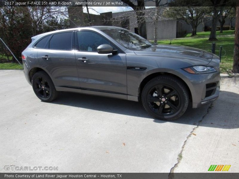 Ammonite Grey / Jet w/Red 2017 Jaguar F-PACE 35t AWD R-Sport