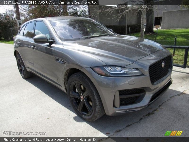 Ammonite Grey / Jet w/Red 2017 Jaguar F-PACE 35t AWD R-Sport