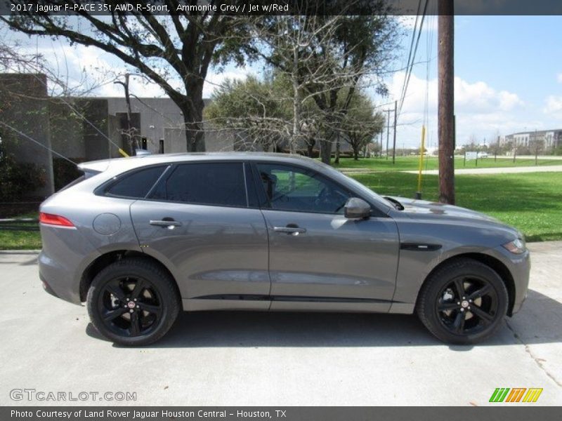 Ammonite Grey / Jet w/Red 2017 Jaguar F-PACE 35t AWD R-Sport